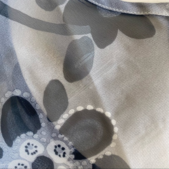 Anxiety Vintage 90s Sheer Flowy Boho Long Sleeve Blouse Top - Picture 12 of 12